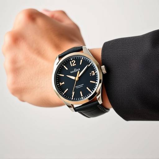 Photographie de produits montrant une montre de luxe sur fond neutre